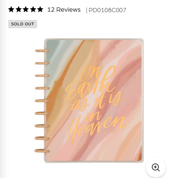 Happy Planner Watercolor Grace with Pink and Gold - Picture 15 of 15